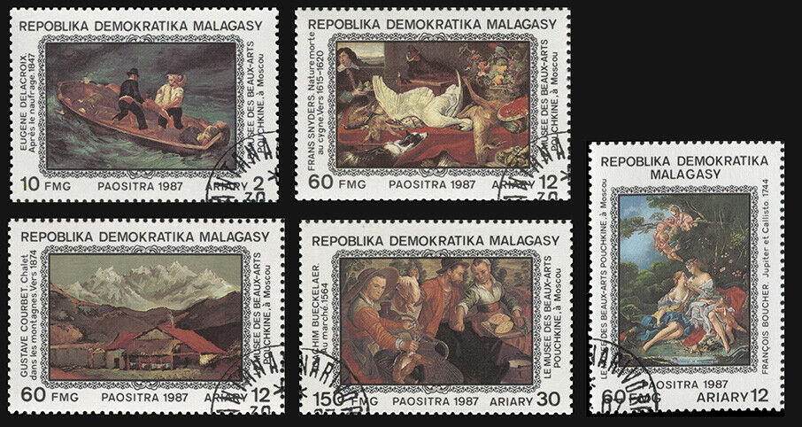 Мадагаскар 1987 живопись  шедевры из музея им. А.С. Пушкина (гашеные)  714
