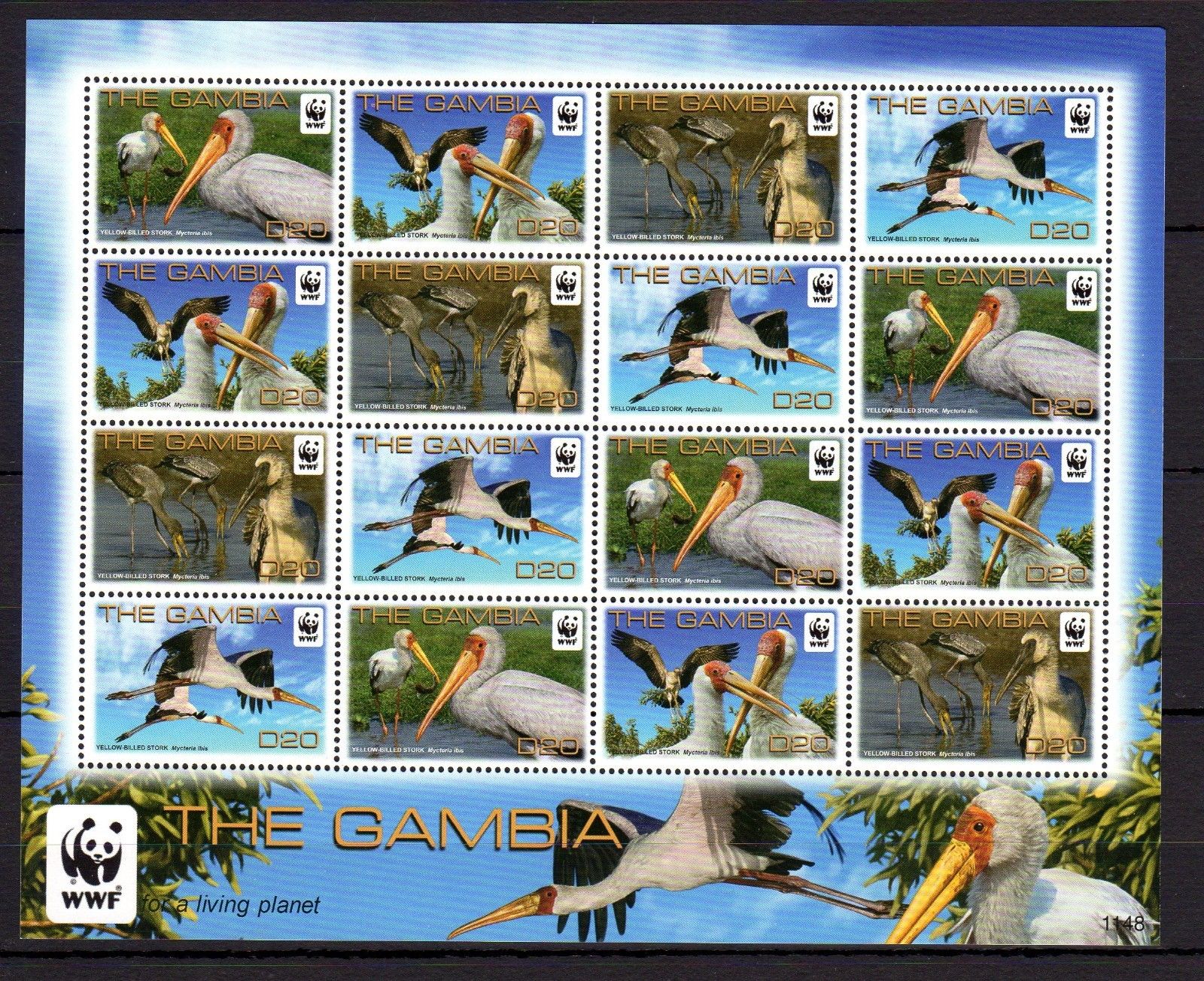 Гамбия 2011 исчезающие птицы  Африканский клювач WWF