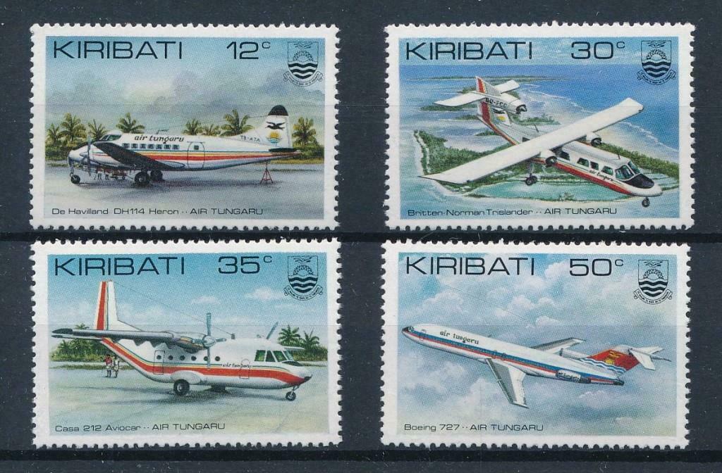 Кирибати 1982 транспорт авиация самолеты. 5 лет авиакомпании "Air Tungaru"