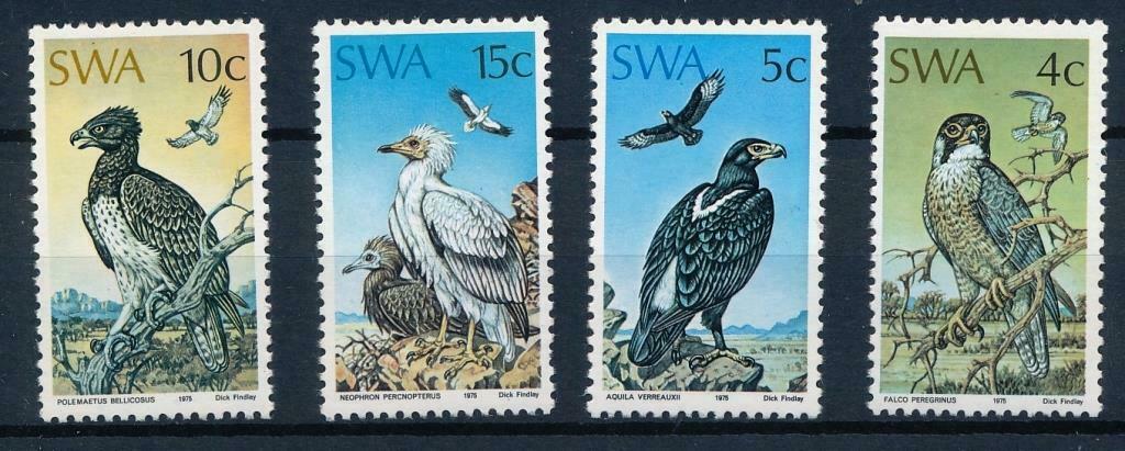 SWA Юго-Западная Африка 1975 охраняемая фауна хищные птицы