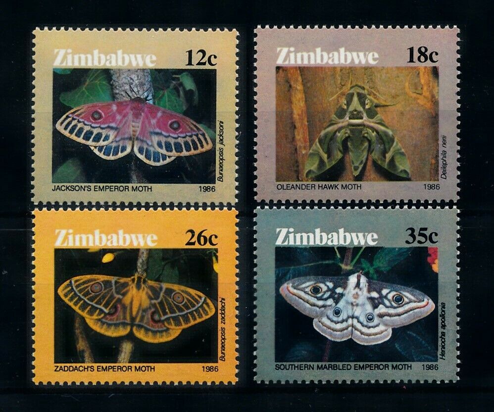 Зимбабве 1986 фауна насекомые бабочки мотыльки