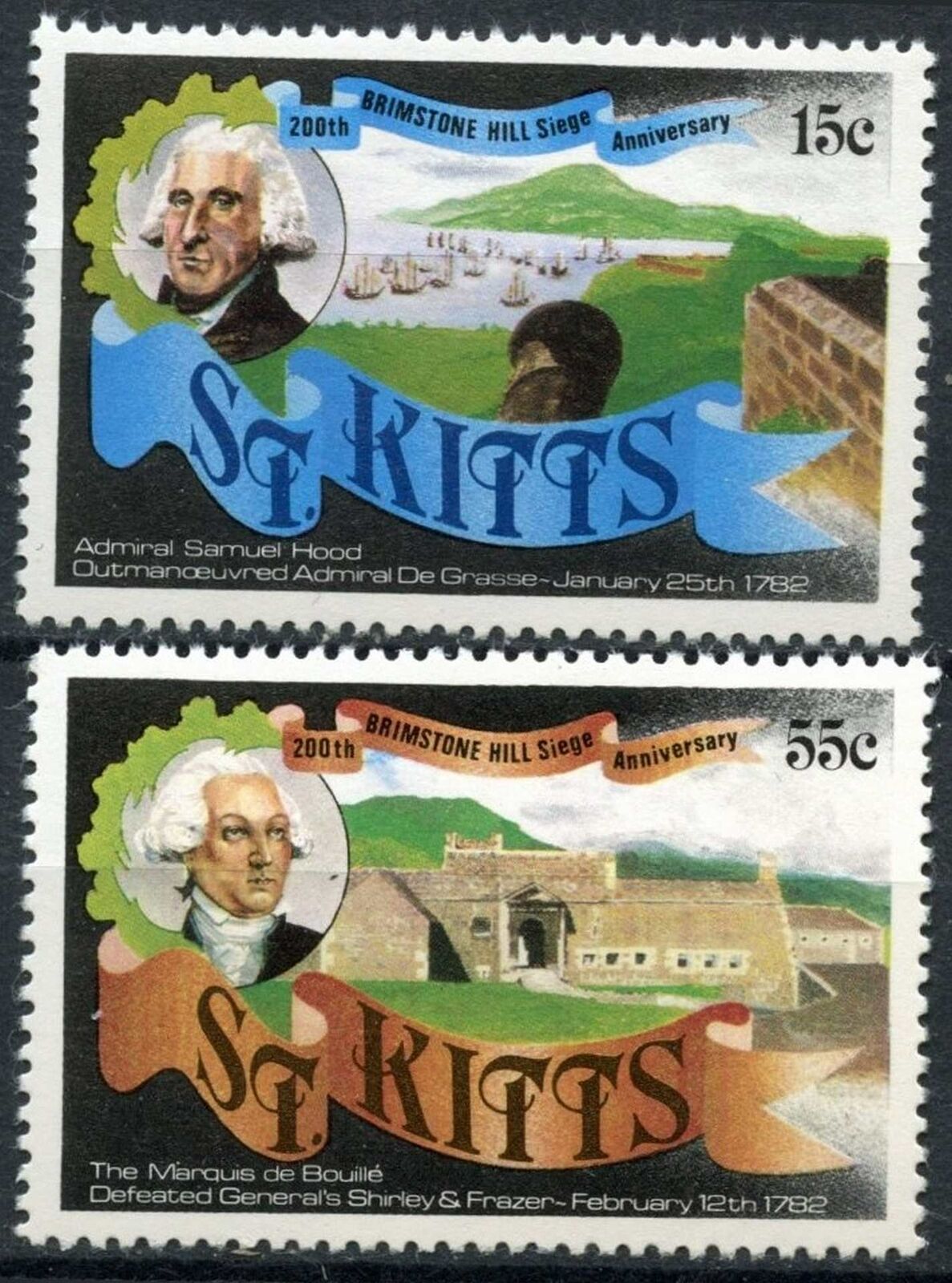 Сент-Китс 1982 армия Осада Бримстоун-Хилл 200-летие, флот корабли