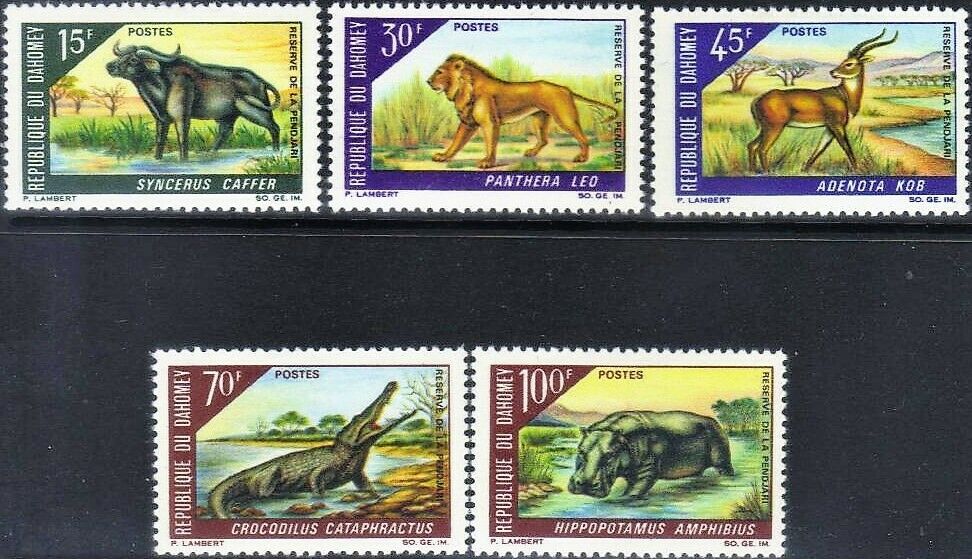 Дагомея (Бенин) 1968 фауна Африки дикие животные заповедника Пенджари