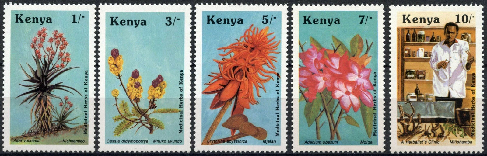 Кения 1987 флора лекарственные растения медицина фармацевтика