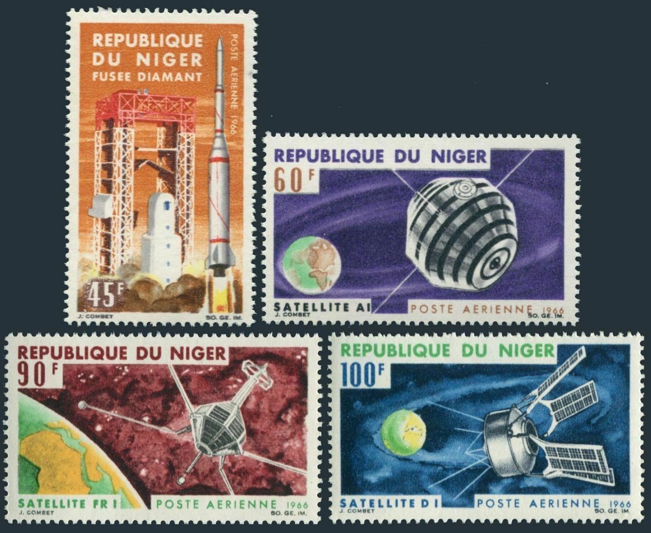 Нигер 1966 космос спутники связи французские достижения