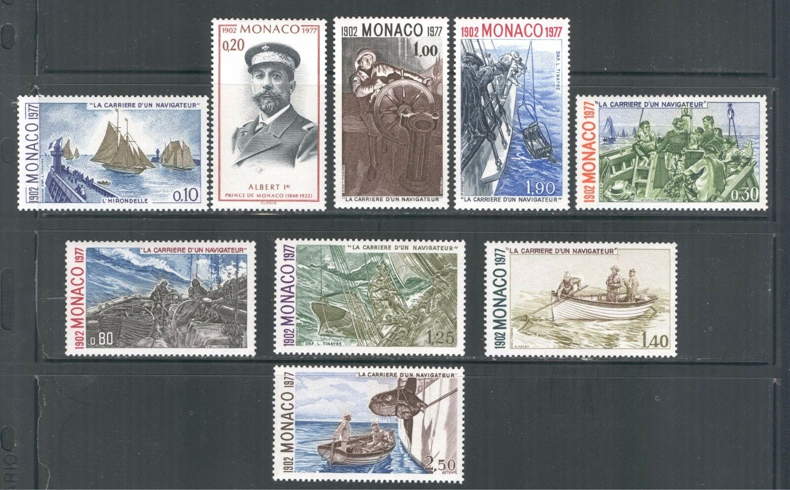 Монако 1977 транспорт корабли рыбалка, литература 75 лет книге "Карьера моряка" (I) Принц Альбер I