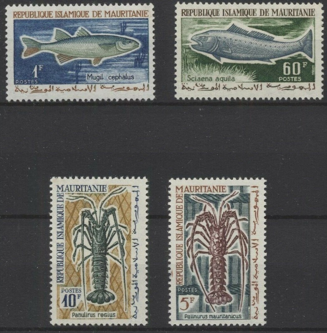 Мавритания 1964 морская фауна рыбы, омары