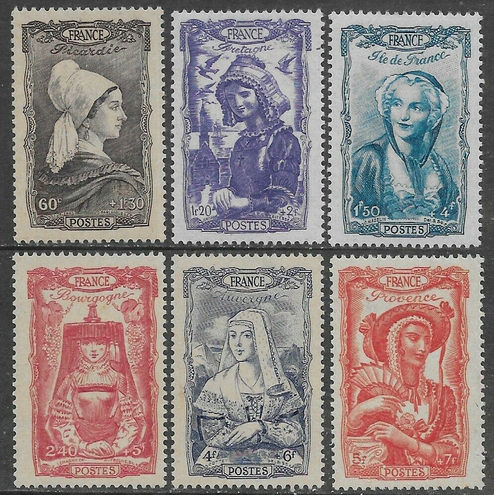 Франция 1943 женские национальные костюмы провинций, история