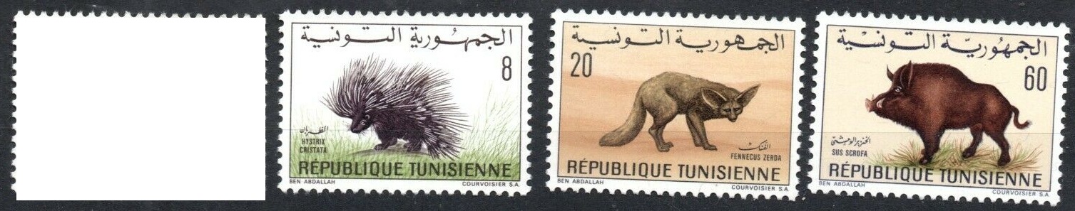 Тунис 1968  фауна дикие животные н.с.