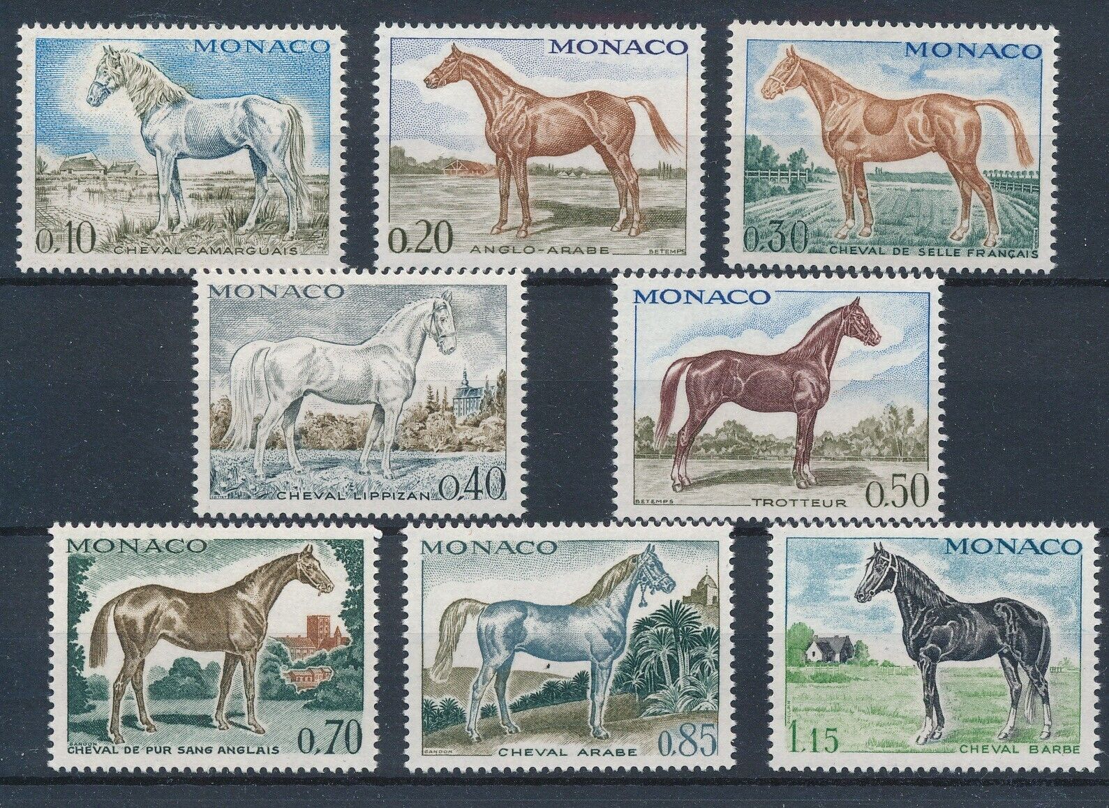 Монако 1970 фауна лошади породы