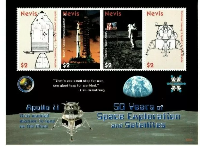 Невис 2008 космос 50 лет освоению, достижения "Аполлон - 11", Человек на Луне