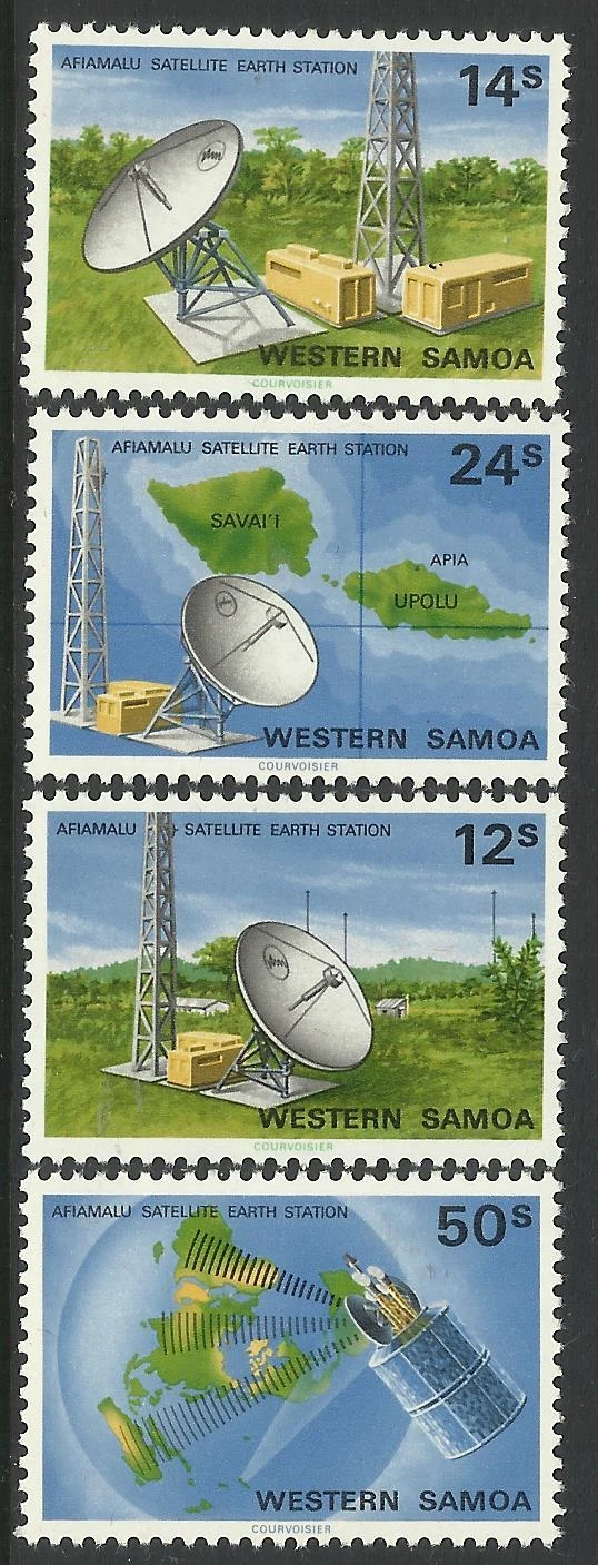 Самоа 1980 космос спутник, земная станция космической связи