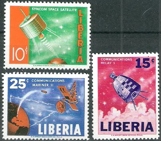 Либерия 1964 космос спутники связи