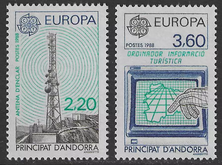 Андорра 1988 космос телекоммуникации