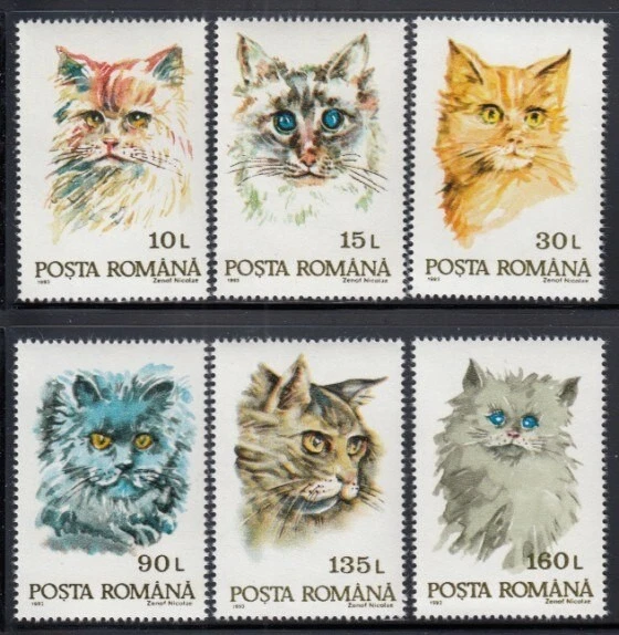 Румыния 1993 фауна домашние кошки