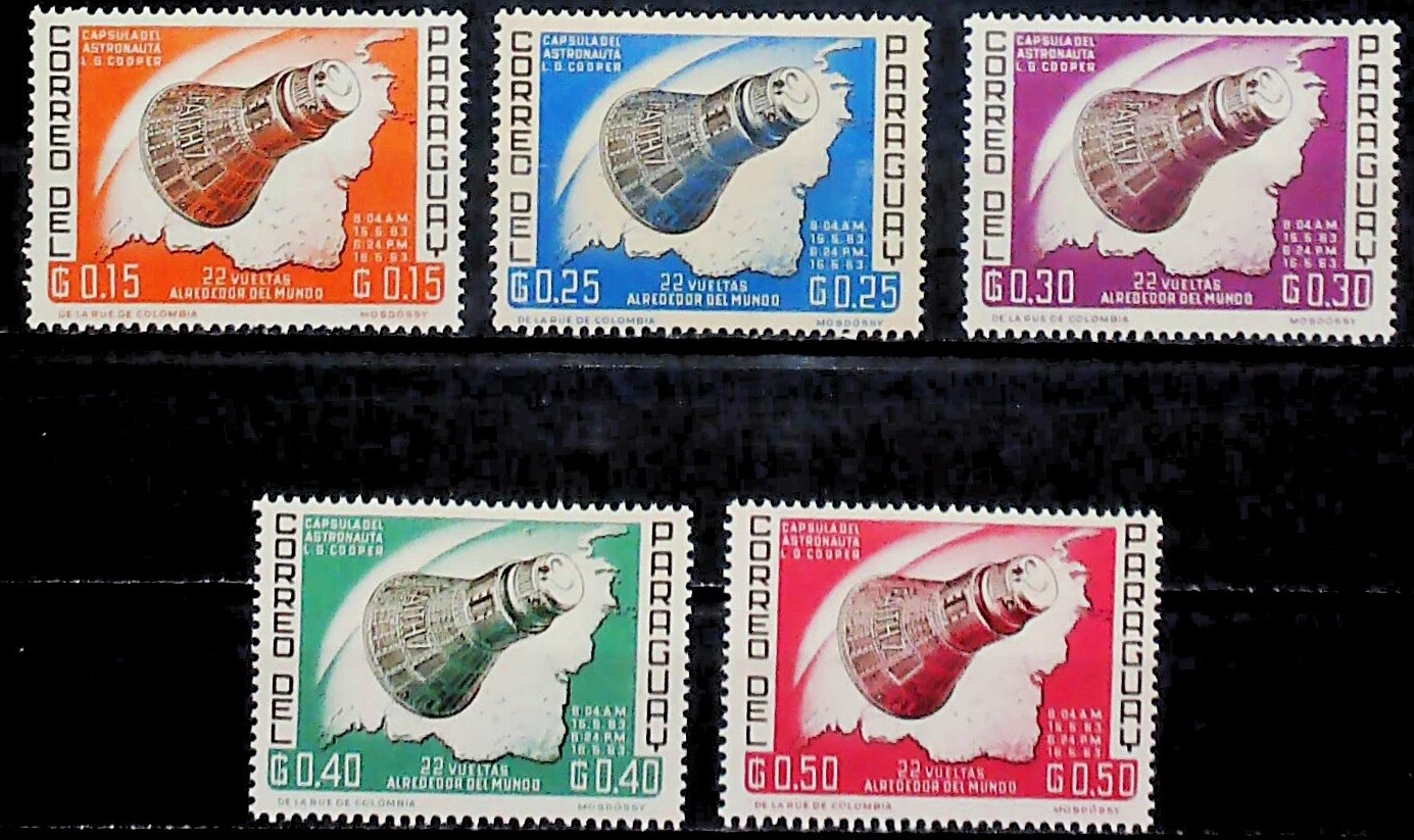 Парагвай 1963 космос Меркурий (н.с.)