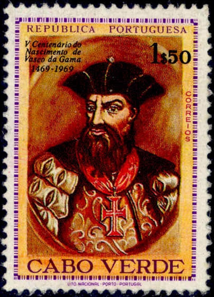 Португальская колония Кабо-Верде 1969 мореплаватель, первооткрыватель морского пути из Европы в Индию Васко да Гама 500-летие